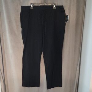 NWT 2X Karen Scott Women's Classic Black Joggers
